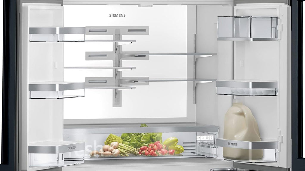 2026 SIEMENS KF96NVPEA iQ300 Multi-Door-Kühlschrank, 183 x 91 cm, 405 L Kühlen & 200 L Gefrieren, hyperFresh längere Frische, noFrost nie wieder abtauen, superCooling schnellere Kühlung
