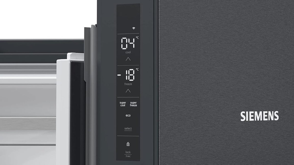 2026 SIEMENS KF96NVPEA iQ300 Multi-Door-Kühlschrank, 183 x 91 cm, 405 L Kühlen & 200 L Gefrieren, hyperFresh längere Frische, noFrost nie wieder abtauen, superCooling schnellere Kühlung