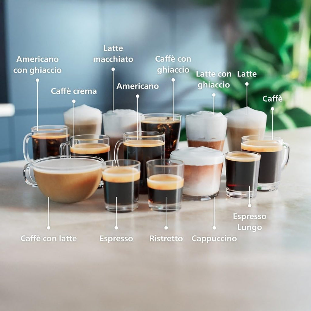 2026 Serie 5500 Macchina per Espresso Completamente Automatica - 20 caffè Caldi e con Ghiaccio, Sistema LatteGo Veloce da Pulire, 40% Più Silenziosa con SilentBrew, QuickStart, Grigio (EP5544/50)