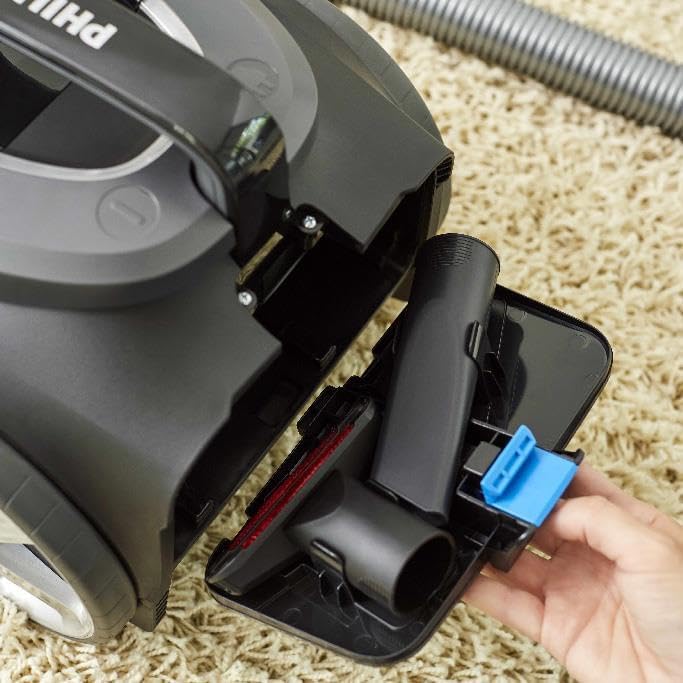2026 PowerPro Expert Aspirapolvere Senza Sacco, Motore Potente da 900W, Filtro HEPA Allergy Lock, TriActive+ per Pavimenti e Tappeti, Blu (FC9745/09)
