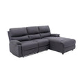 2026 Canapé d’angle droit relax électrique en tissu gris foncé