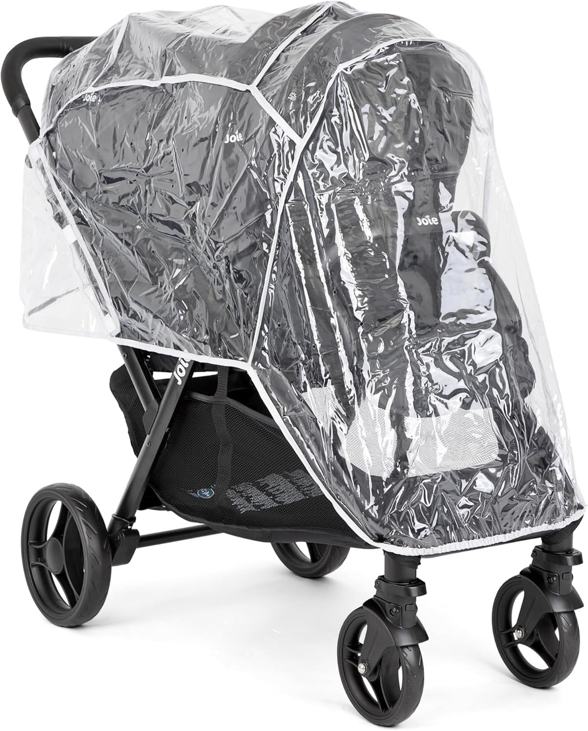 2026 Joie - Evalite Duo - Poussette Double Légère - Siège Arrière Inclinable À Plat - Compatible Sièges Auto Et Nacelles - Suspension 4 Roues - Harnais 5 Points SoftTouch - Dès la naissance