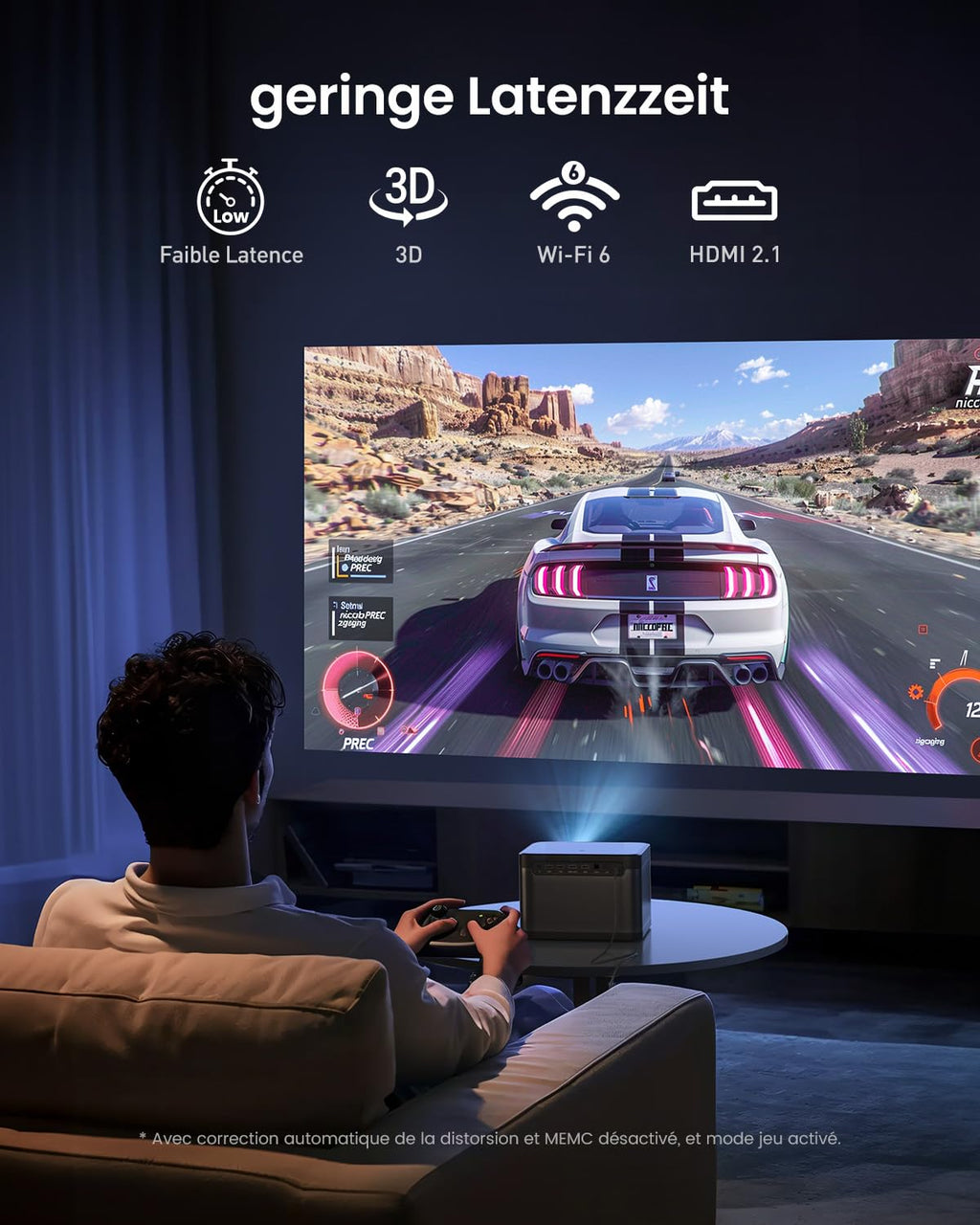 2026 4K Vidéoprojecteur & Blu-Ray 3D, 2450 ISO Lumens, Dangbei Vidéoprojecteur avec GTV/Netflix, Home cinéma, 2x12W Haut-Parleur, HDR10+, WiFi 6 Bluetooth,