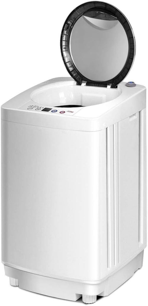 2026 COSTWAY 2 in 1 Lavatrice Portatile Automatico 3,5kg, con Lavaggio Automatico Centrifuga, Mini Lavatrice per Appartamento Campeggio, 43x43x75 cm, Bianco