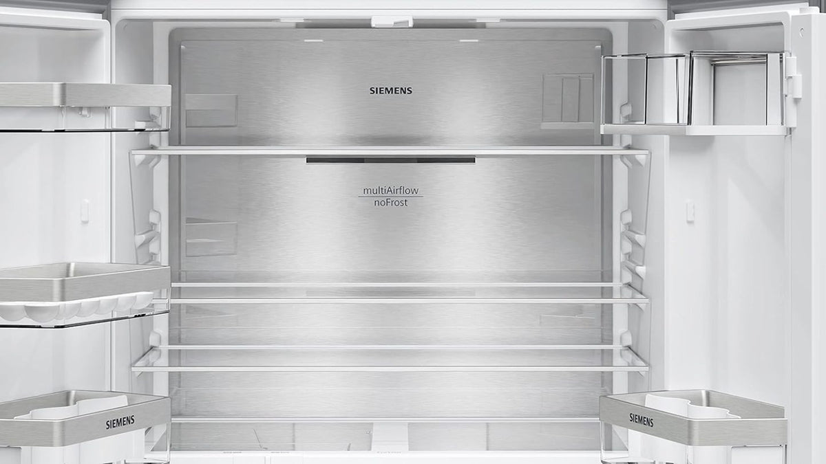 2026 SIEMENS KF96NVPEA iQ300 Multi-Door-Kühlschrank, 183 x 91 cm, 405 L Kühlen & 200 L Gefrieren, hyperFresh längere Frische, noFrost nie wieder abtauen, superCooling schnellere Kühlung