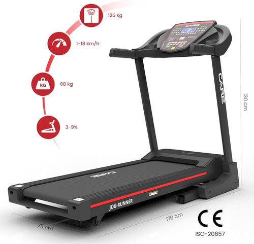 2026 - Tapis de Course Connecté Jog Runner - Tapis de Marche Électrique Inclinable et Pliable - Jusqu'à 18km/h - 18 Niveaux d'Inclinaison - 25 Programmes