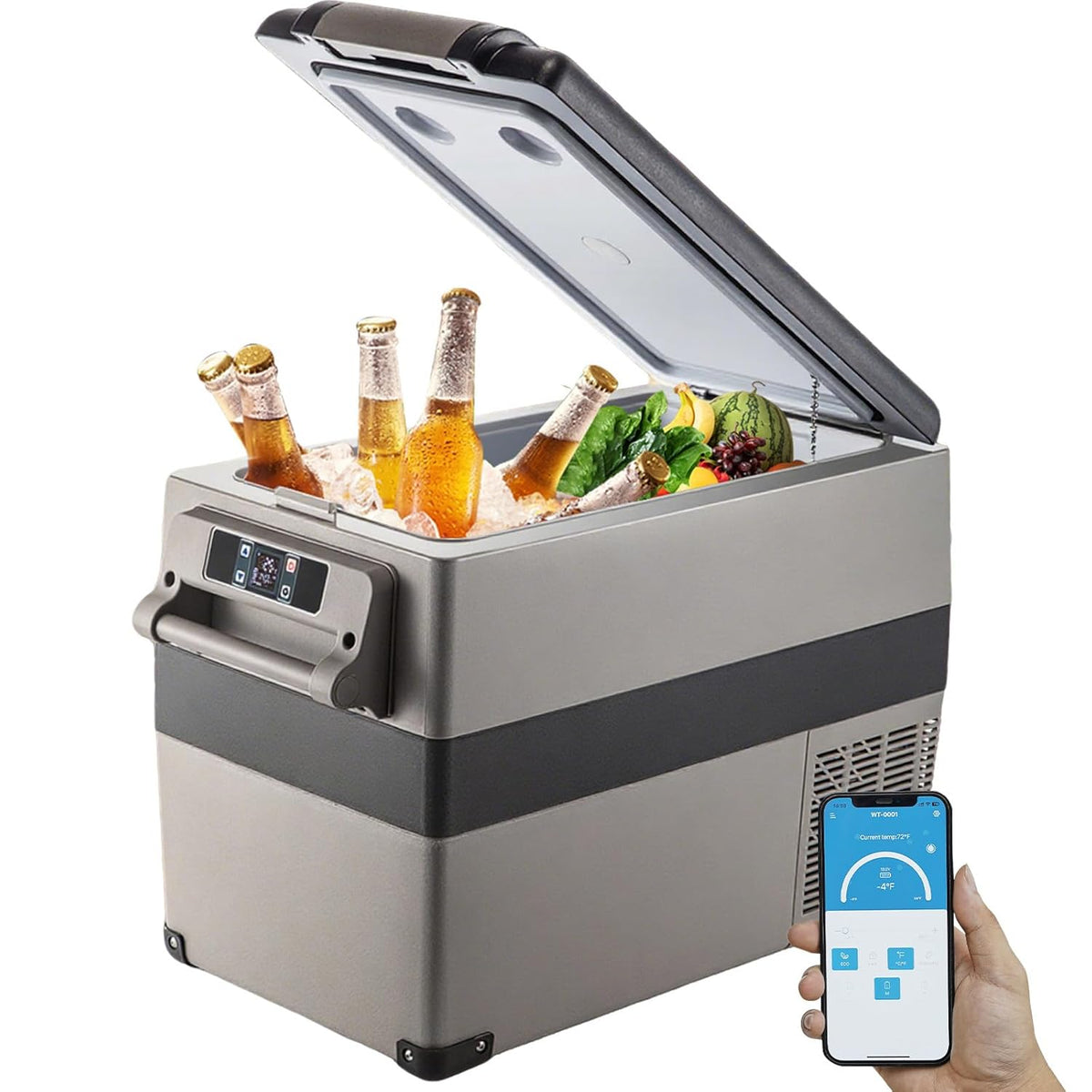 2026 VEVOR Frigorifero Portatile, 45 L Compressore Portatile, 60W Frigorifero per Auto, 27 x 14 x 18 Pollici, Congelatore Domestico da Viaggio Piccolo Congelatore per Auto