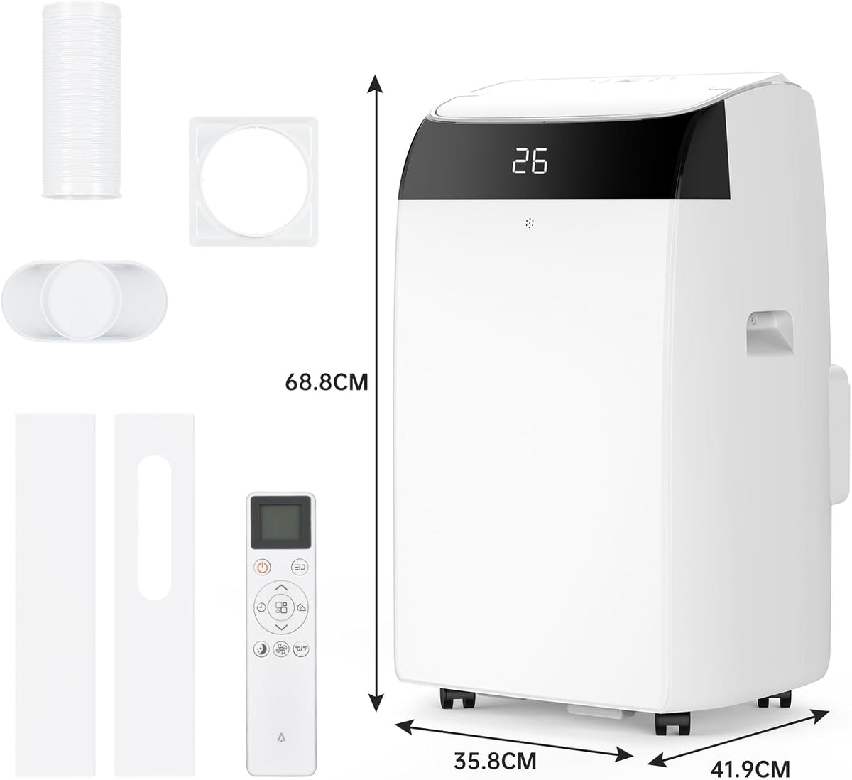 2026 Garvee Climatiseur Mobile 12000 BTU, 4 En 1 Avec Mode Nuit, Timer 24H - Refroidit Jusqu'à 50 M² - Pour Bureau, Chambre, Camping-Car - Énergie a, Silencieux