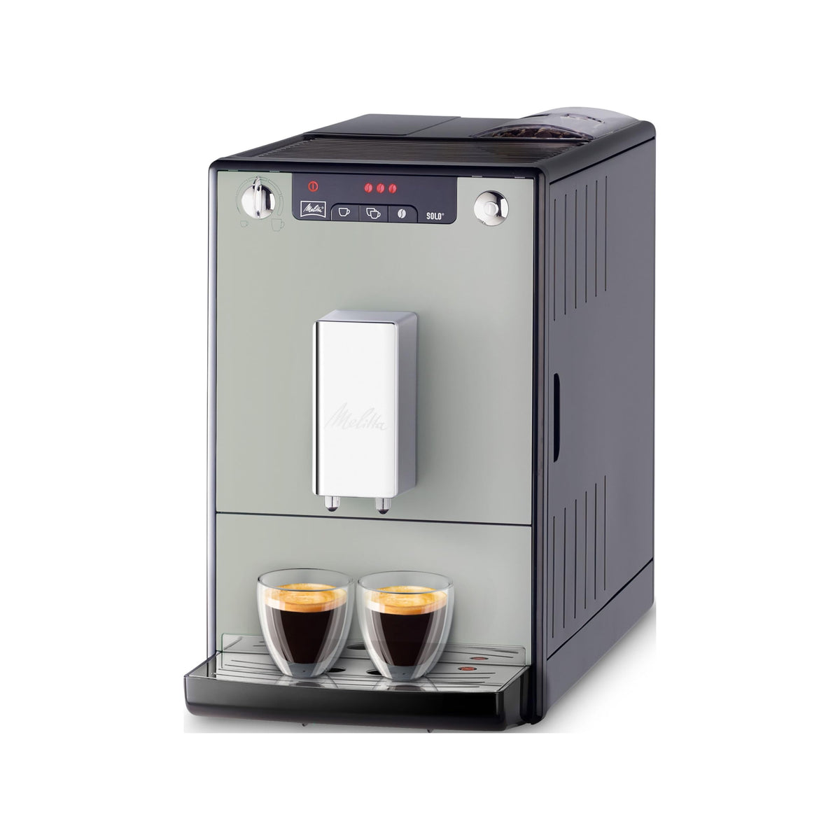 2026 Melitta Solo Sandy Grey, Machine à Café à Grains avec Broyeur et Système d'Extraction des Arômes, Affichage LED, Mode 1 à 2 Tasses, Expresso, Automati