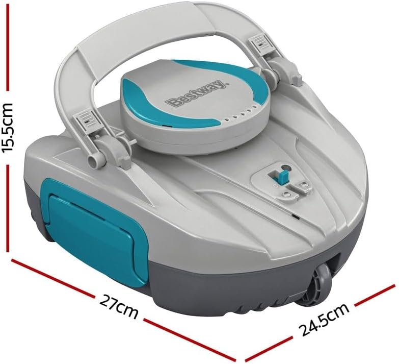 2026 Bestway Robot aspirateur de Piscine Automatique AquaTronix G100-27 cm x 24,4 cm x 15,5 cm - Gris/Vert