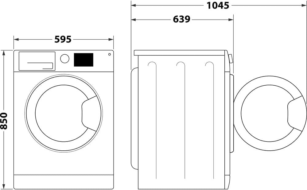 2026 Hotpoint Ariston Lavatrice a libera installazione a carica frontale Hotpoint Ariston: 10,0 kg, NBT 108 BLACK IT