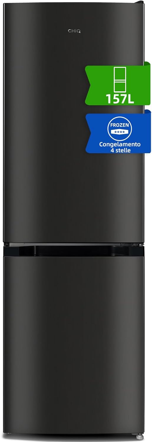2026 CHiQ Frigorifero Combinato 157L FBM157L42, Basso Gelo, Altezza 144 cm, Larghezza 47 cm, Ultraleggero 39 db, 12 anni di garanzia sul compressore