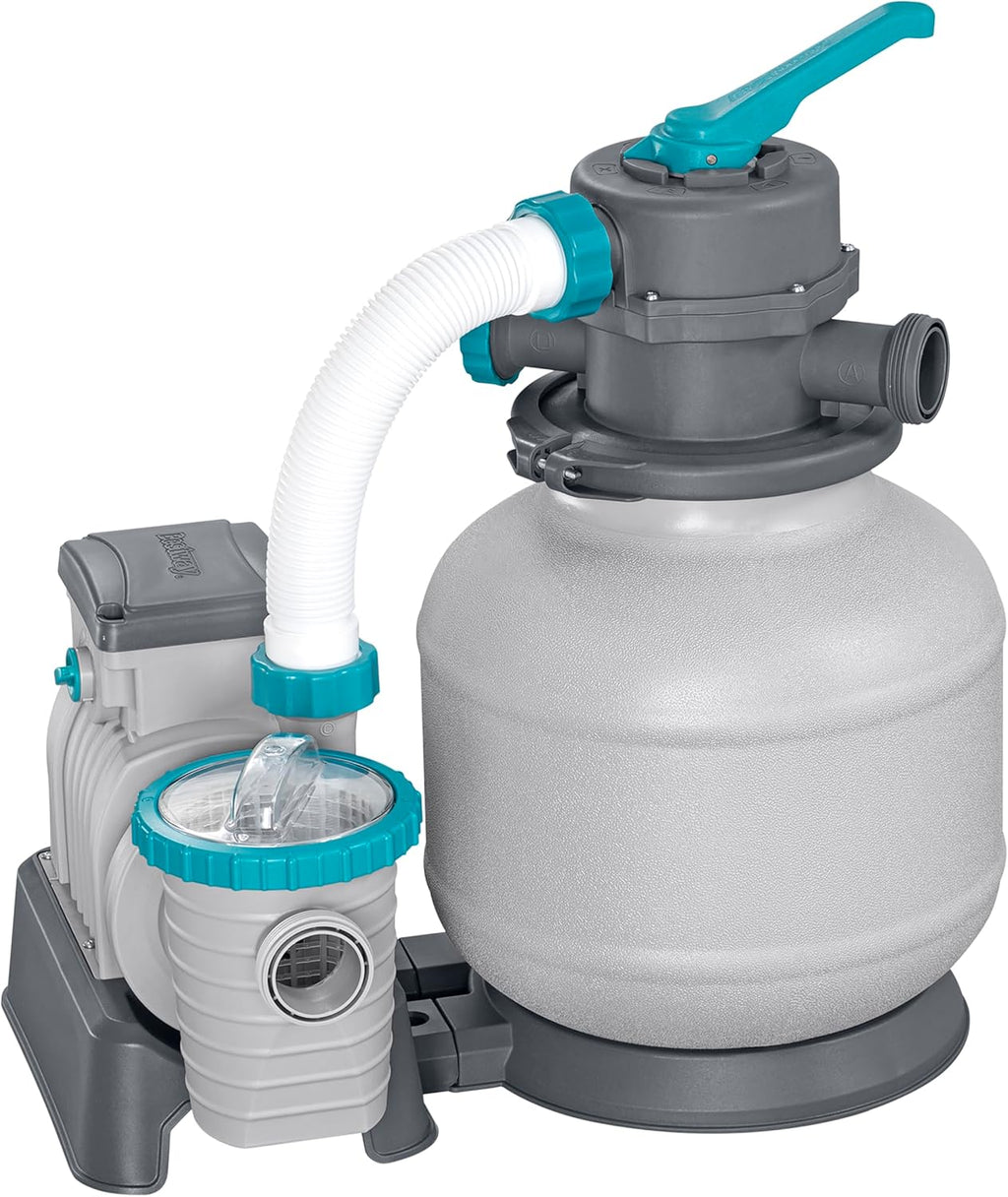 2026 Bestway Pompe de Filtration à Sable pour Piscine Hors Sol 8 327 L - 55,5 cm x 44 cm x 60 cm - Gris/Vert