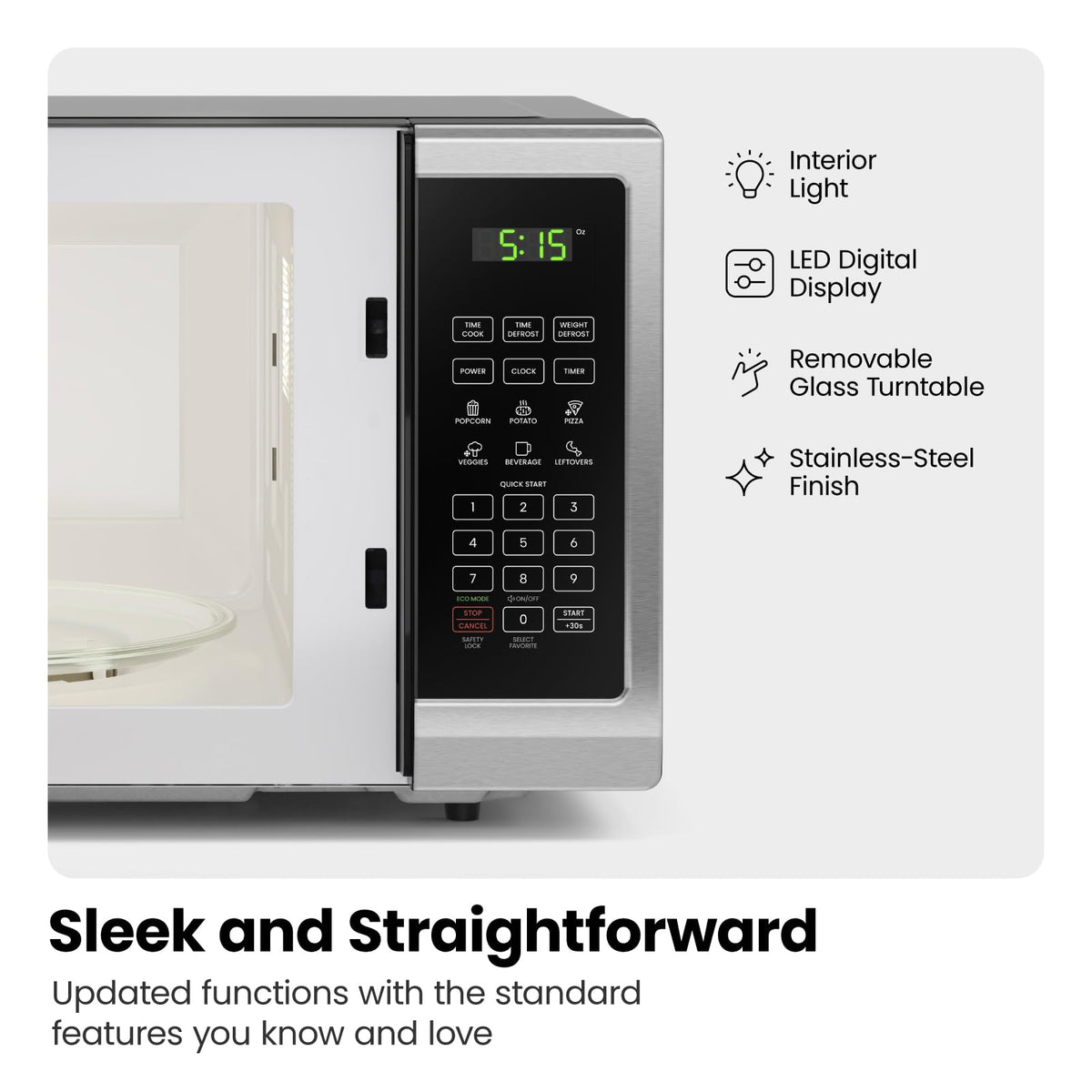 2026 Micro-ondes de comptoir Chefman Stainless Essentials