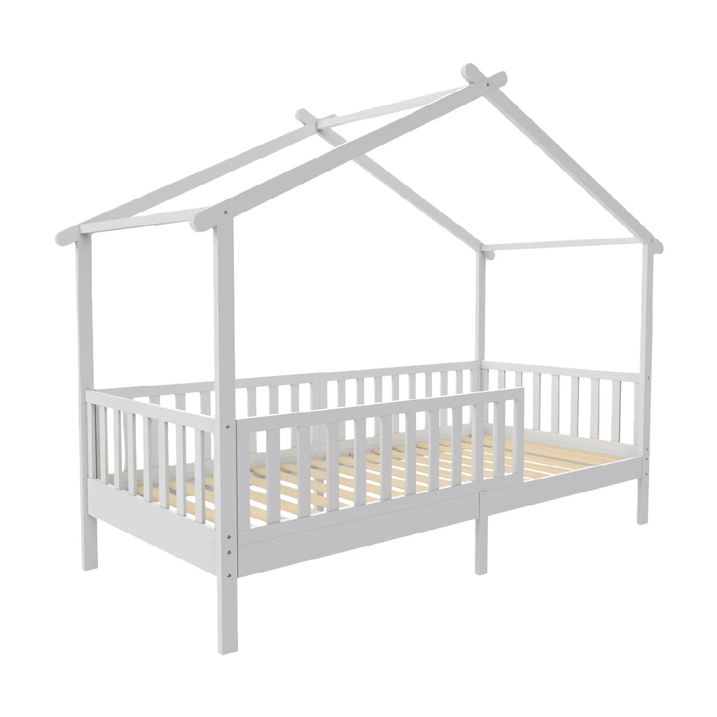 2026 Lit cabane pour enfant en bois blanc — Style scandinave — Sécurité et créativité