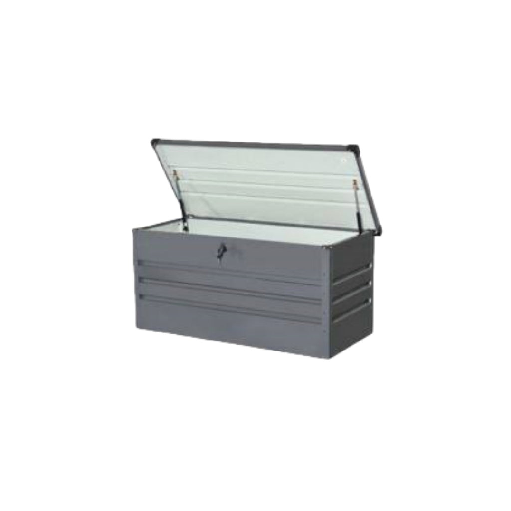 2026 Coffre de rangement en acier galvanisé – gris métallisé – verrouillable – 400 L