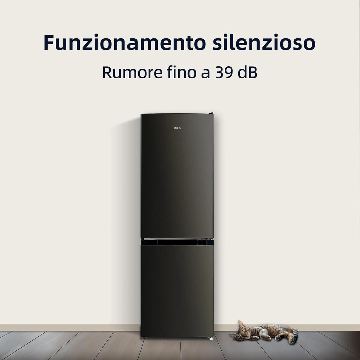 2026 CHiQ Frigorifero Combinato 157L FBM157L42, Basso Gelo, Altezza 144 cm, Larghezza 47 cm, Ultraleggero 39 db, 12 anni di garanzia sul compressore