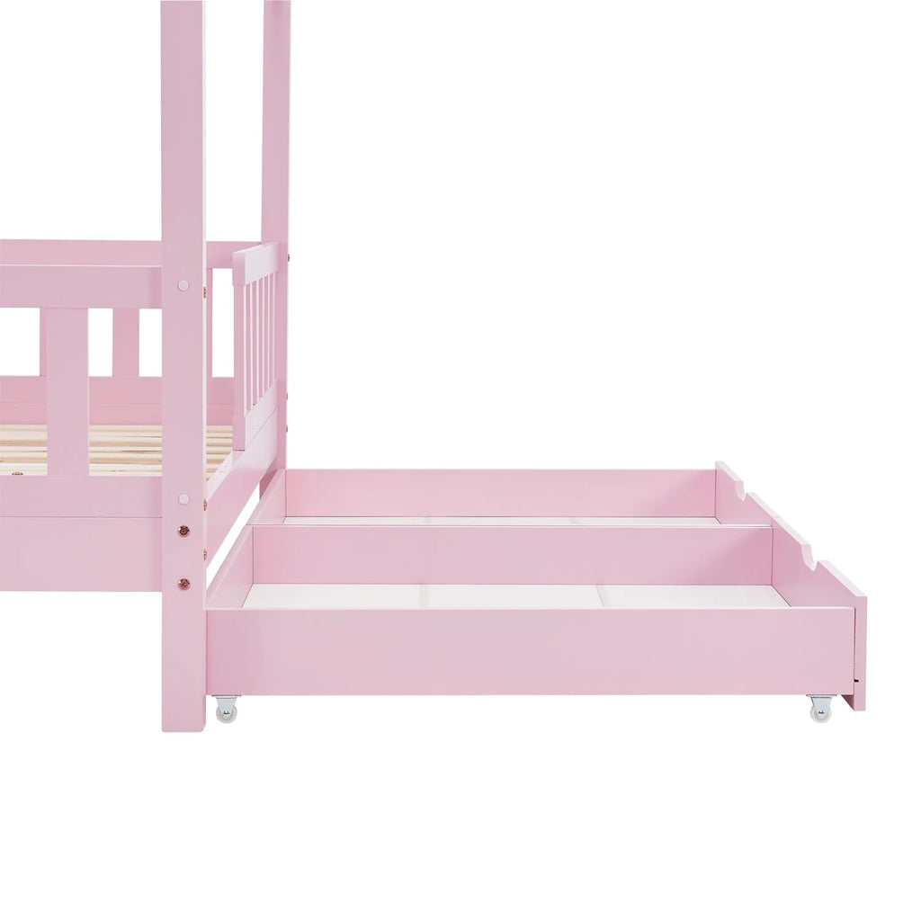 2026 Lit enfant Marli 2025, 80 x 160 cm, avec tiroirs de rangement