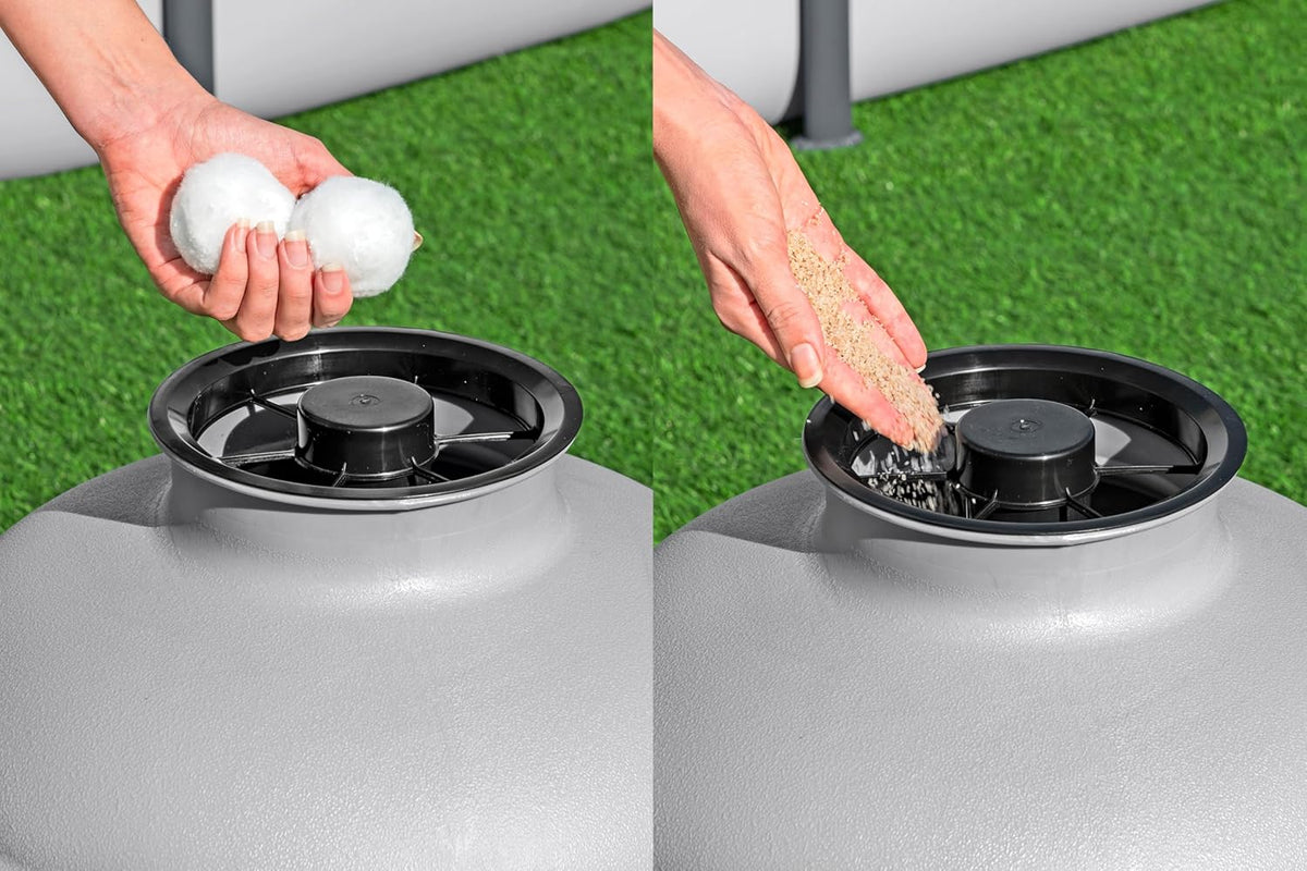 2026 Bestway Pompe de Filtration à Sable pour Piscine Hors Sol 8 327 L - 55,5 cm x 44 cm x 60 cm - Gris/Vert