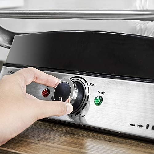 2026 Cecotec Grill électrique Rock’nGrill Smart. Système de réglage de la puissance, du temps et de la température de 2000 W, ouverture à 180 °, plaques amovibles allant au lave vaisselle : Cuisine et Maison
