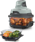 2026 Ninja CRISPi Friteuse sans huile portable, 3,8L, 4-en-1 : Frire sans huile, Rôtir, Garder au chaud, Recroustiller, Design compact, 2 récipients avec couvercles, 1 700 W, Sauge FN101EUSG(Sauge/Noir/Gris)