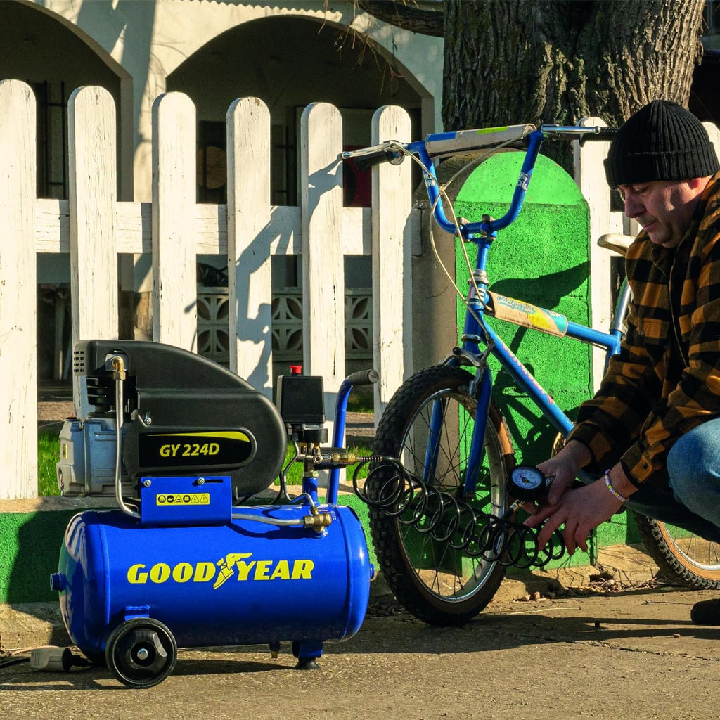 2026 GOODYEAR - Compresseur d'air 50L 230V 8 bar 115 PSI Débit max 210 L/min Silencieux