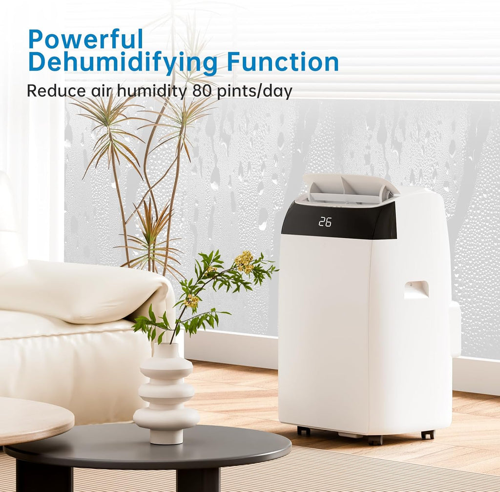 2026 Garvee Climatiseur Mobile 12000 BTU, 4 En 1 Avec Mode Nuit, Timer 24H - Refroidit Jusqu'à 50 M² - Pour Bureau, Chambre, Camping-Car - Énergie a, Silencieux
