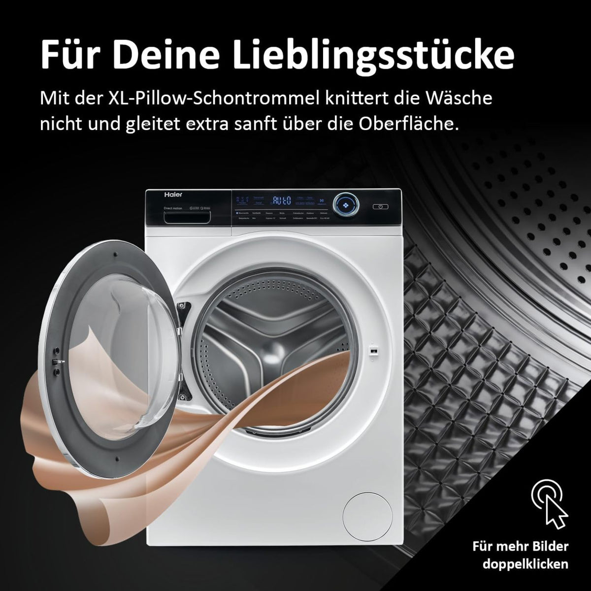 2026 Haier I-PRO SERIE 7 HW70-B14979 I Frontlader Waschmaschine 7kg I Washing Machine mit A-Effizienz, 1.400 U/Min. & leisem Direktantrieb I Inkl. Dampffunktion, Selbstreinigungssystem & Refresh-Programm