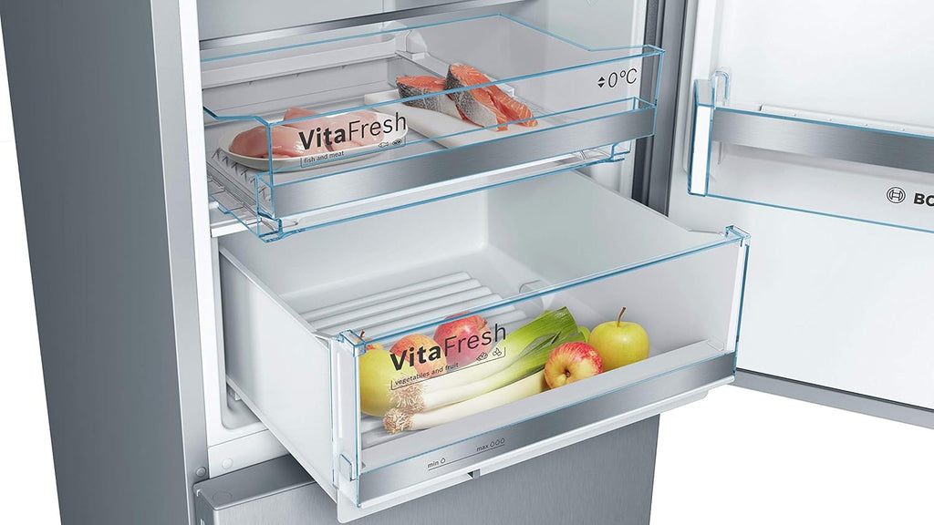 2026 Bosch KGE398IBP - Série 6, Réfrigérateur combiné pose-libre, 201 x 60 cm, Inox anti trace de doigts