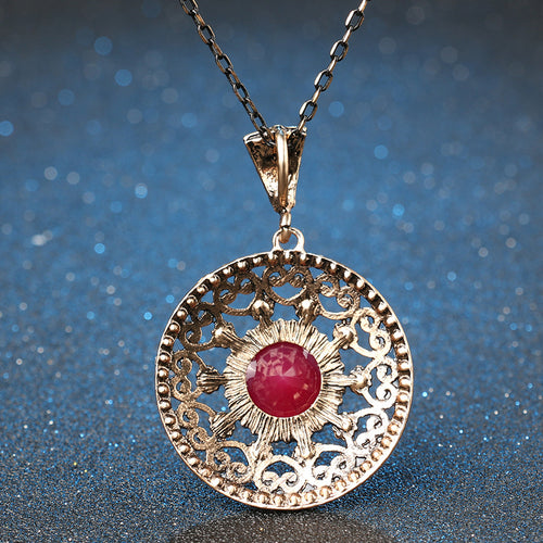 Bridal suit new style genuine Luo Yang set jewelry, hollowed out with resin, diamond necklace, earring two sets