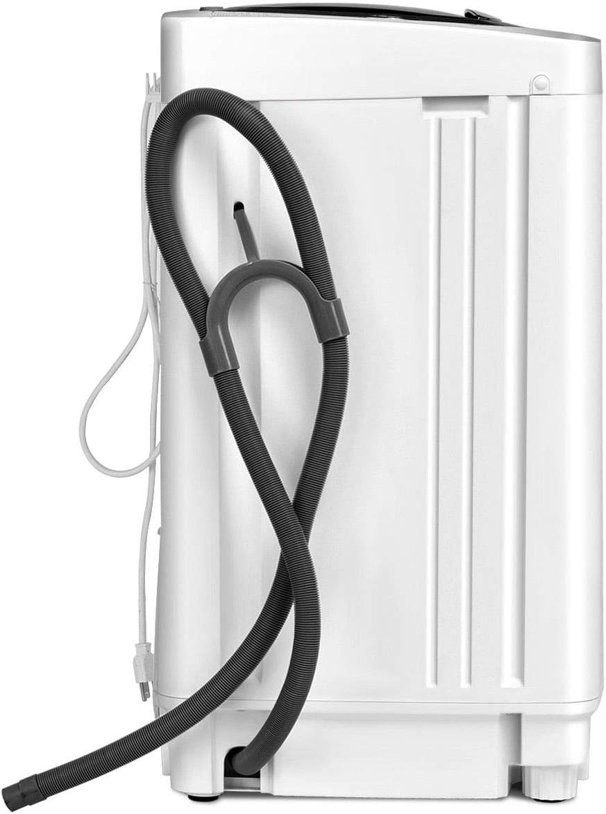 2026 COSTWAY 2 in 1 Lavatrice Portatile Automatico 3,5kg, con Lavaggio Automatico Centrifuga, Mini Lavatrice per Appartamento Campeggio, 43x43x75 cm, Bianco