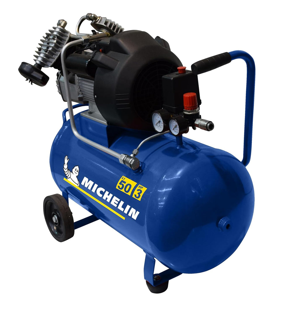 2026 MICHELIN Compresseur d'Air Portatif MB3650 - Cuve 50 Litres - Moteur 3 cv - Pression Maximale 10 bar - Débit d'Air 360 l/min - 21.6 m³/h