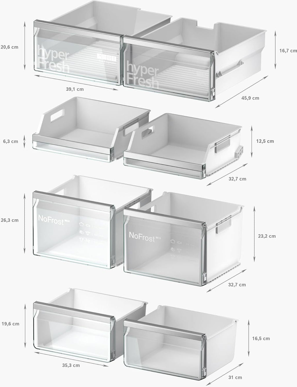 2026 SIEMENS KF96NVPEA iQ300 Multi-Door-Kühlschrank, 183 x 91 cm, 405 L Kühlen & 200 L Gefrieren, hyperFresh längere Frische, noFrost nie wieder abtauen, superCooling schnellere Kühlung