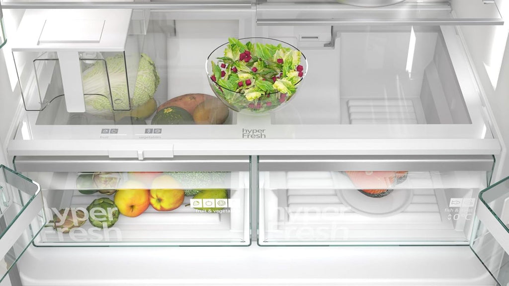 2026 SIEMENS KF96NVPEA iQ300 Multi-Door-Kühlschrank, 183 x 91 cm, 405 L Kühlen & 200 L Gefrieren, hyperFresh längere Frische, noFrost nie wieder abtauen, superCooling schnellere Kühlung