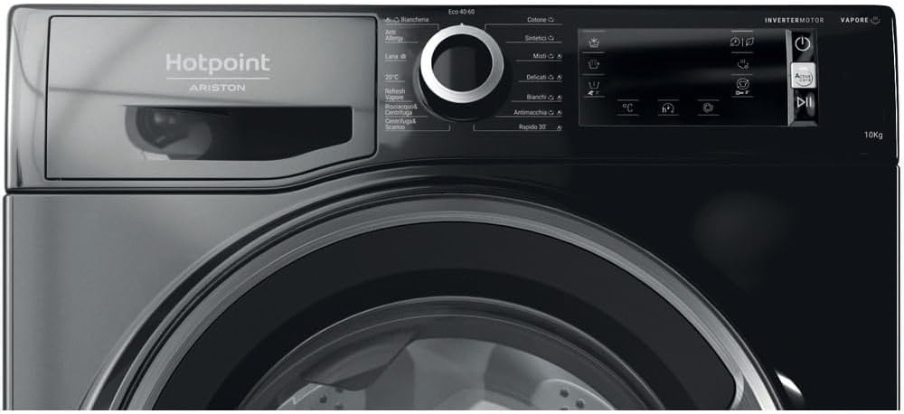2026 Hotpoint Ariston Lavatrice a libera installazione a carica frontale Hotpoint Ariston: 10,0 kg, NBT 108 BLACK IT