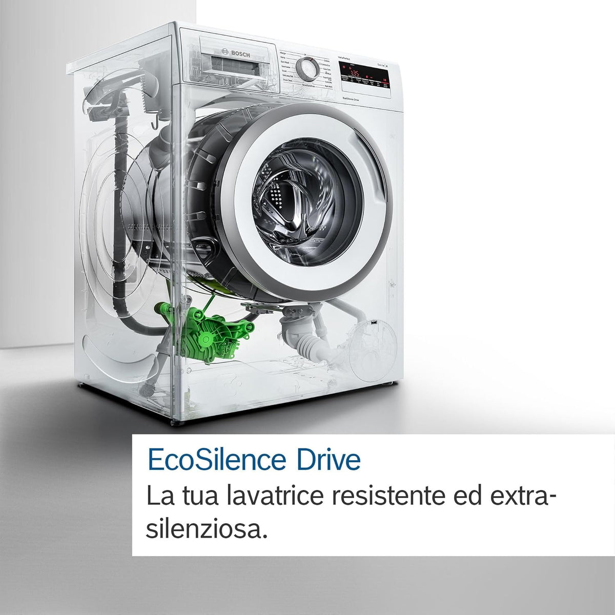 2026 Bosch WGE03200IT Serie 2 Lavatrice a carica frontale, 8 kg, 1200 giri, Classe energetica A, motore inverter con 10 anni di garanzia, Lavaggio igienico anche a 40 °C, Bianco, 60 Cm