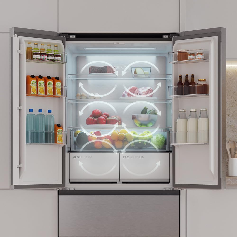 2026 Cecotec Réfrigérateur Porte Française de 4 Portes Semi-Intégrable 458L Total No Frost Bolero CoolMarket F2D 458 SBI Inox E, Hauteur 189 cm et 83 cm La
