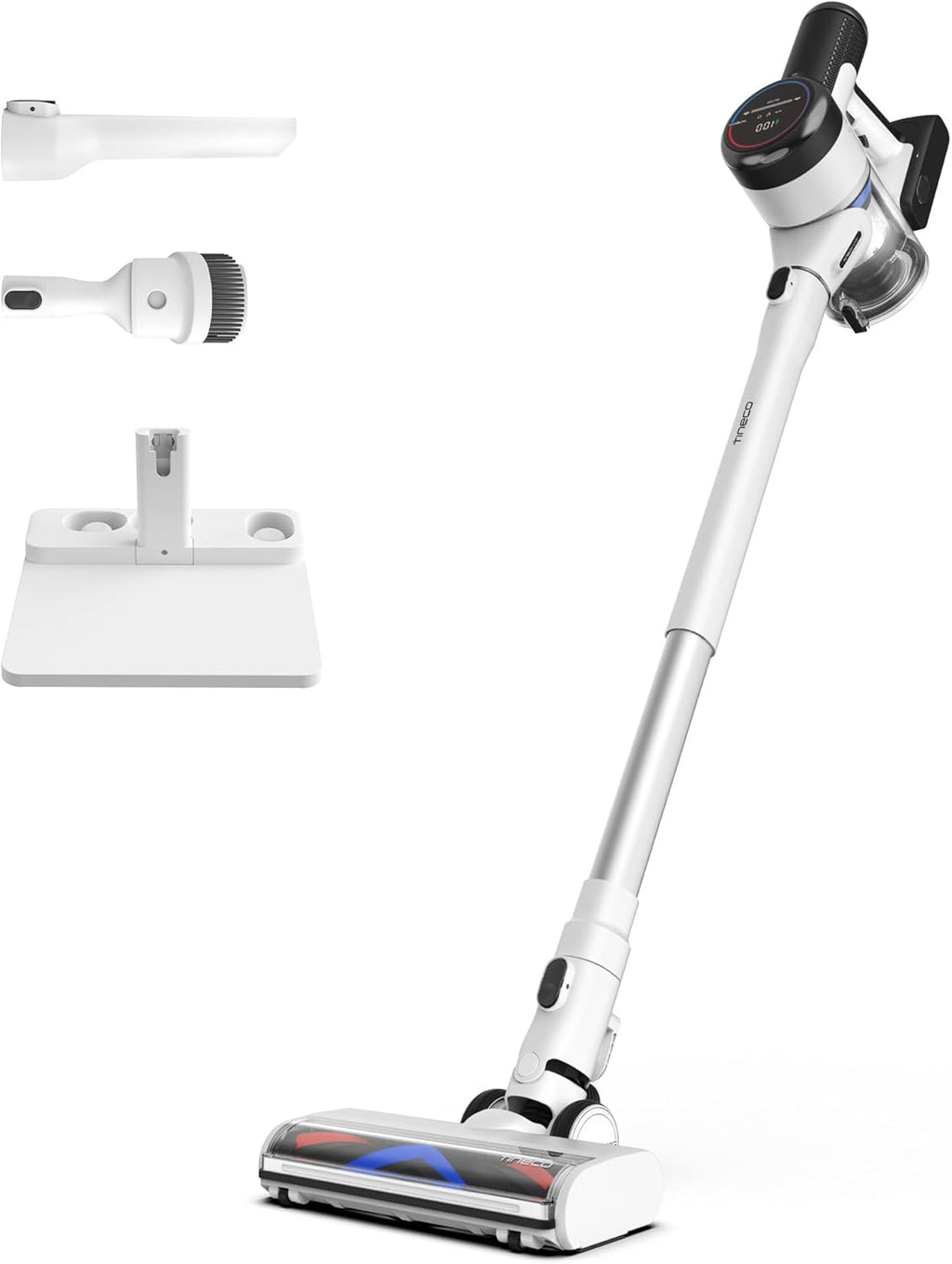 2026 Tineco Pure One S15 Essentials Aspirateur Balai sans Fil Intelligent, Brosse Anti-nœuds, Puissant, Longue Autonomie, Excellent pour Multi-Surface, Le Nettoyage des Poils d’Animaux avec éclairage LED