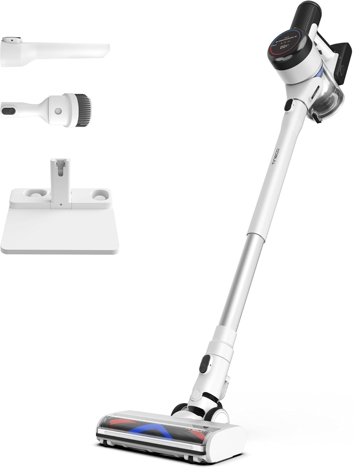 2026 Tineco Pure One S15 Essentials Aspirateur Balai sans Fil Intelligent, Brosse Anti-nœuds, Puissant, Longue Autonomie, Excellent pour Multi-Surface, Le Nettoyage des Poils d’Animaux avec éclairage LED