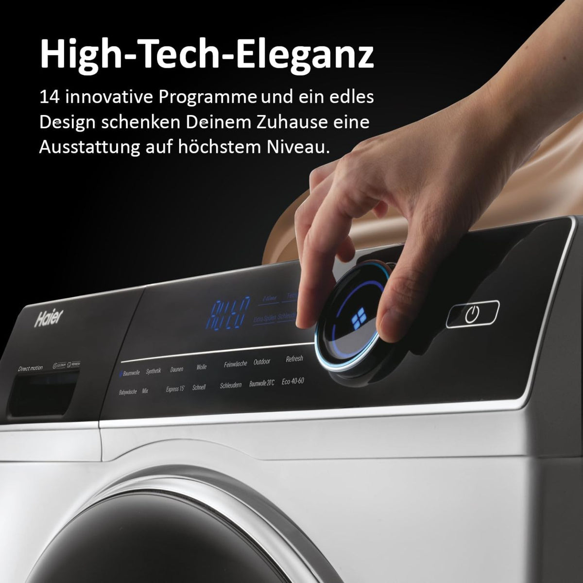 2026 Haier I-PRO SERIE 7 HW70-B14979 I Frontlader Waschmaschine 7kg I Washing Machine mit A-Effizienz, 1.400 U/Min. & leisem Direktantrieb I Inkl. Dampffunktion, Selbstreinigungssystem & Refresh-Programm
