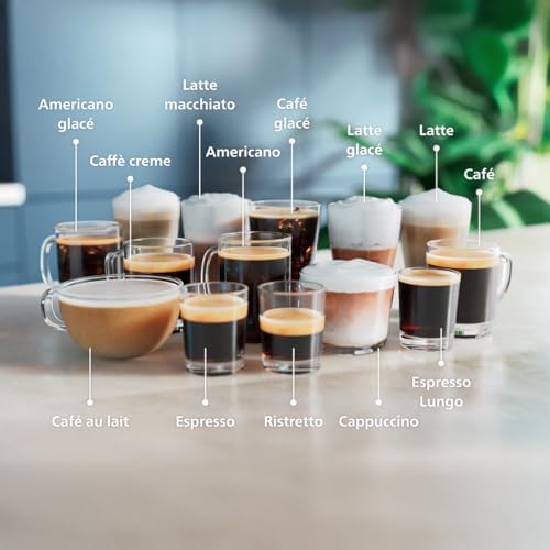 2026 Philips Machine à Expresso Entièrement Automatique 5500 Series–20 Boissons Chaudes et Glacées, Carafe LatteGo Facile à Nettoyer, SilentBrew 40% Plus Silencieuse, QuickStart, Noir et Argent (EP5546/70) : Cuisine et Maison