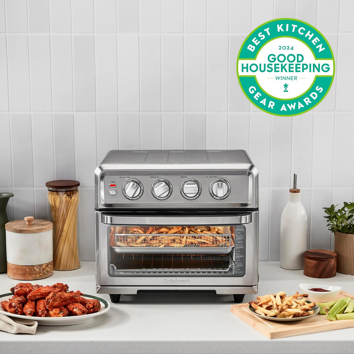 2026 CUISINART Air Fryer + Convection Toaster Oven, 8-1 Oven with Bake, Grill, Broil & Warm Options, Stainless Steel, TOA-70