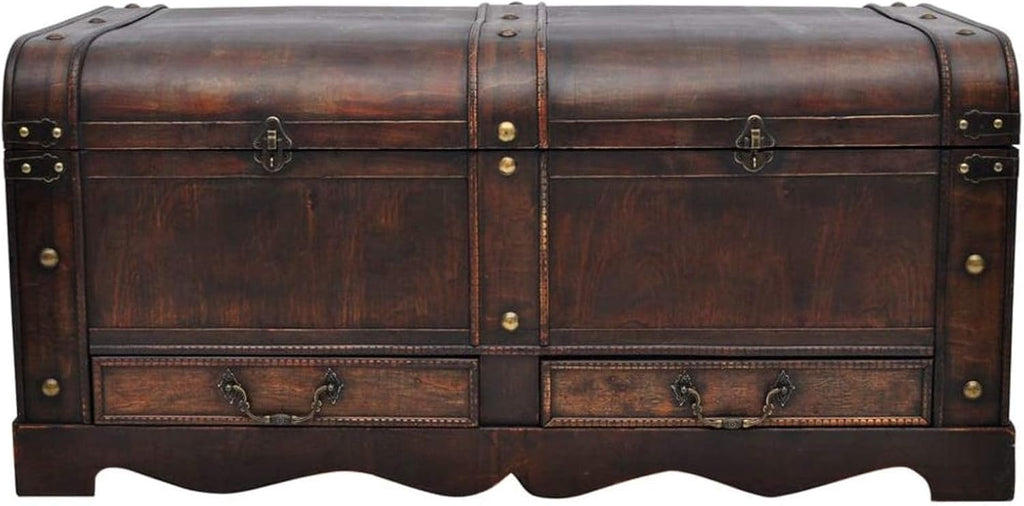 2026 Leepesx Baule del Tesoro Vintage Grande Marrone Tavolino Salotto Tavolino da Divano Libreria Scaffale Tavolino Divano Laterale Tavolino Caffè