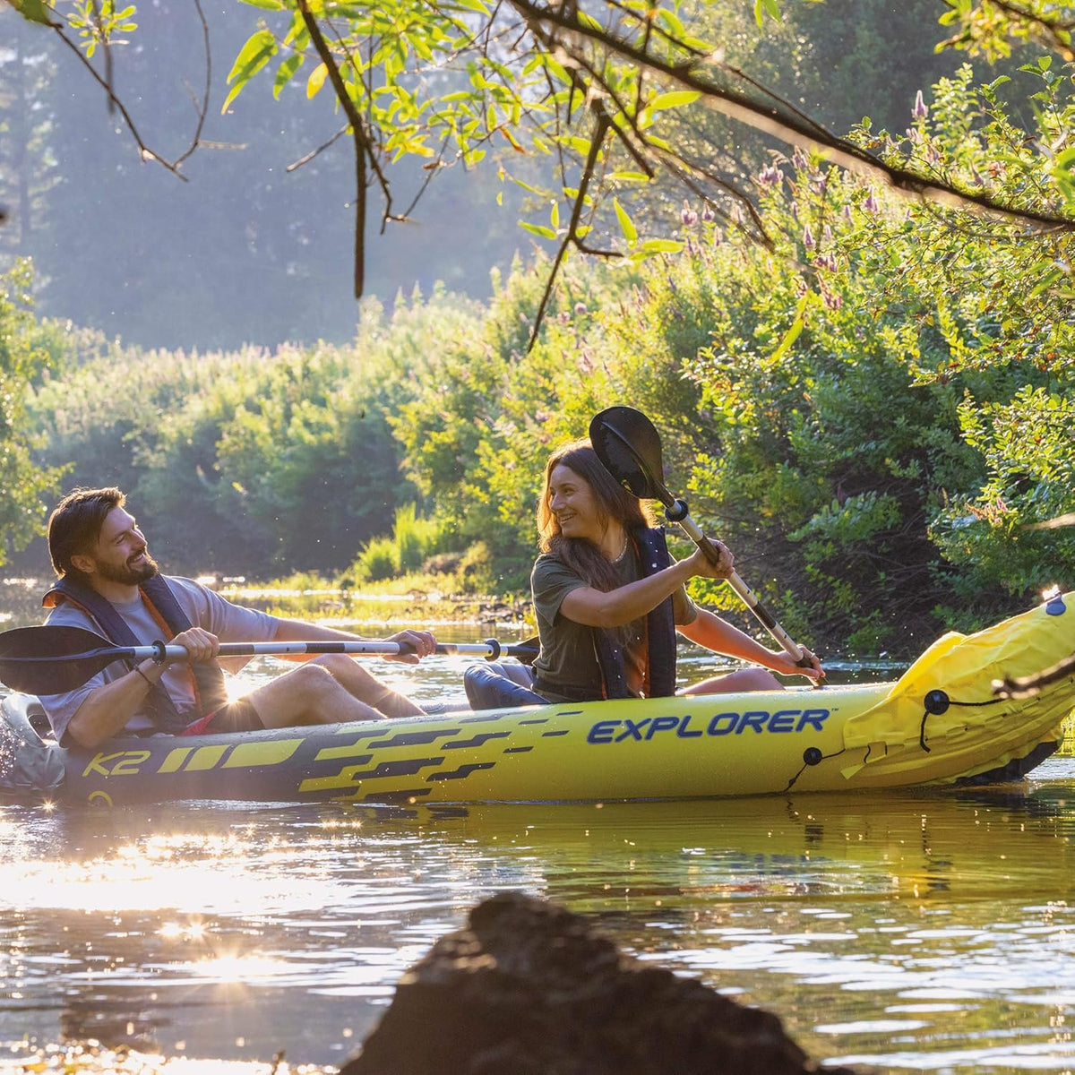 2026 Intex Set Kayak Explorer k2-2 pers (Inclus rames et gonfleur)