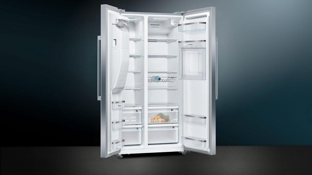 2026 SIEMENS KF96NVPEA iQ300 Multi-Door-Kühlschrank, 183 x 91 cm, 405 L Kühlen & 200 L Gefrieren, hyperFresh längere Frische, noFrost nie wieder abtauen, superCooling schnellere Kühlung