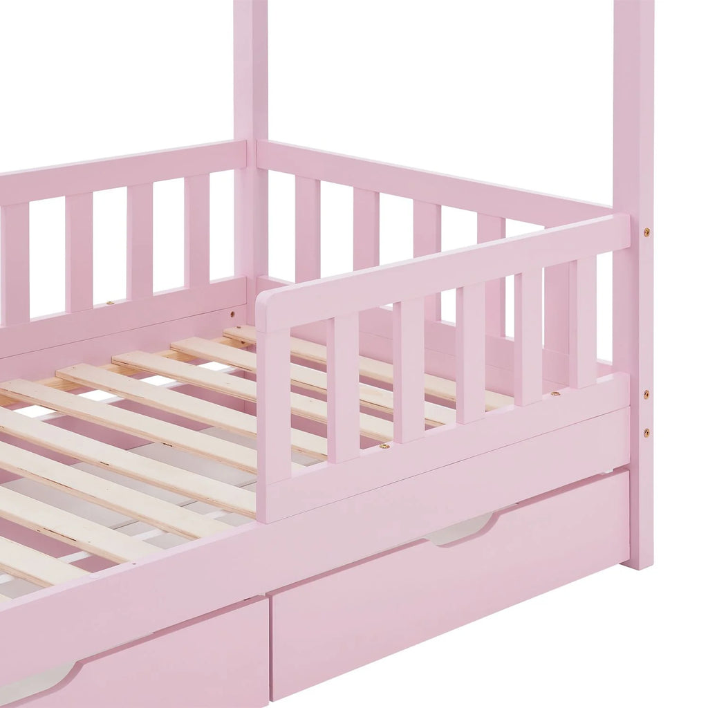 2026 Lit enfant Marli 2025, 80 x 160 cm, avec tiroirs de rangement
