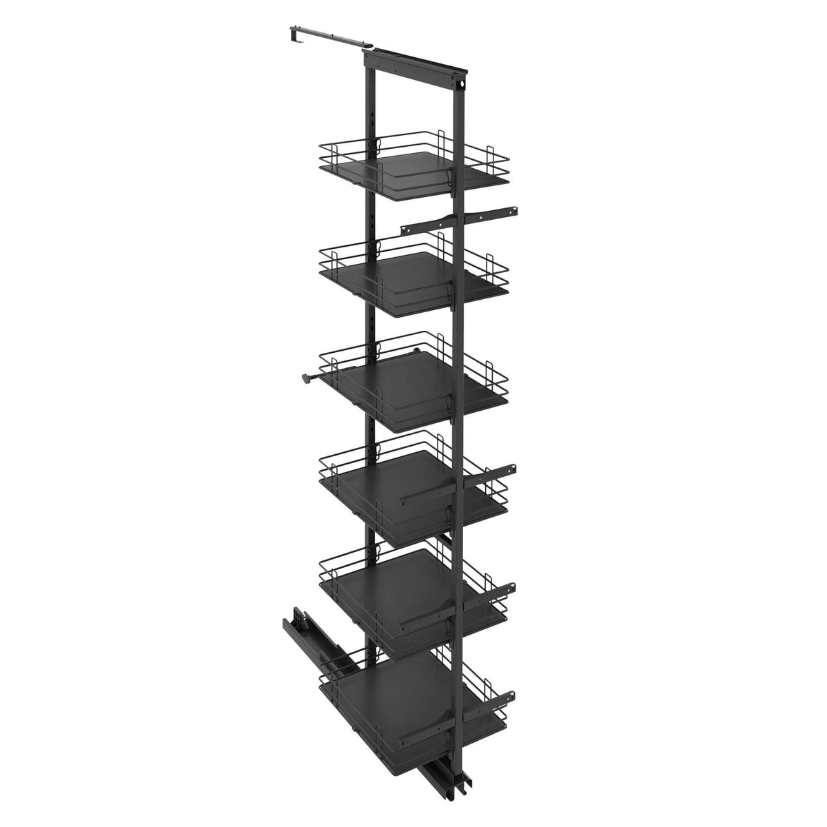2026 Rangement coulissant colonne 6 paniers pour meuble l.45 cm(Noir)