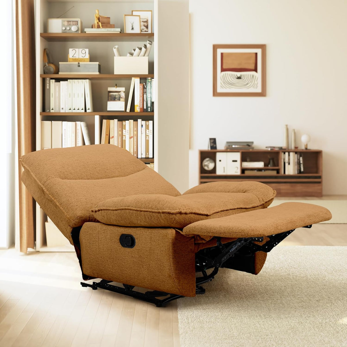 2026 Fauteuil inclinable FLEXISPOT XC6, canapé pivotant à bascule, fauteuil TV avec dossier réglable, fauteuil inclinable pour chambre, salon et home cinéma (beige)