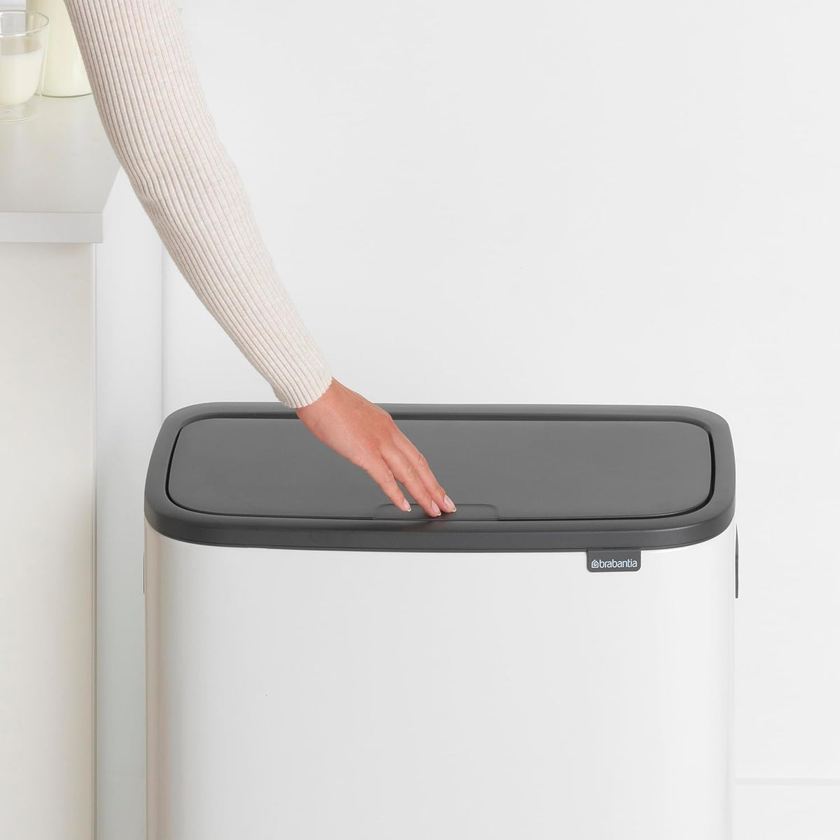 2026 Poubelle Brabantia, acier mat, anti-traces de doigts, 2 x 30 L