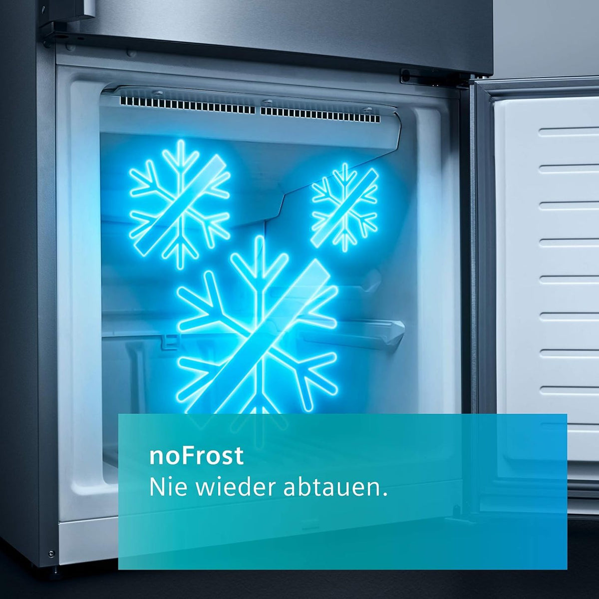 2026 SIEMENS KF96NVPEA iQ300 Multi-Door-Kühlschrank, 183 x 91 cm, 405 L Kühlen & 200 L Gefrieren, hyperFresh längere Frische, noFrost nie wieder abtauen, superCooling schnellere Kühlung